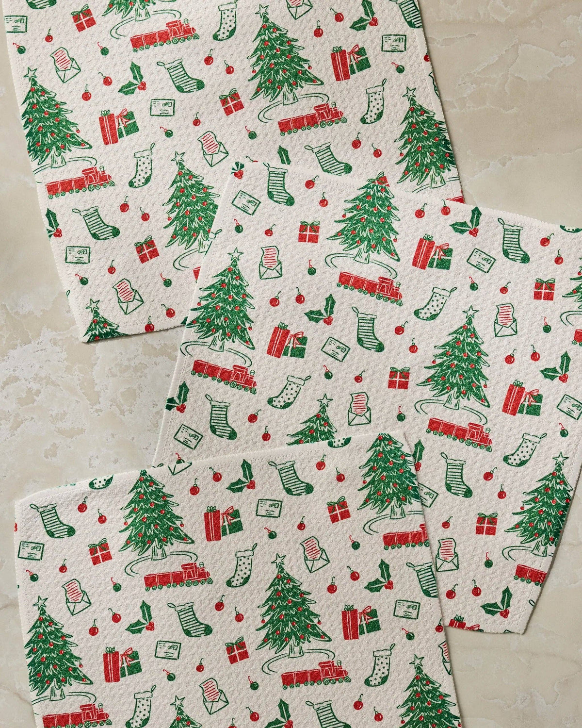 Geometry Dishcloth Set- Holiday Jubilee