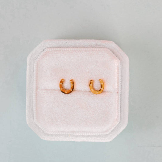 Pierced Co. Flatback Earring-Lucky You Horseshoe