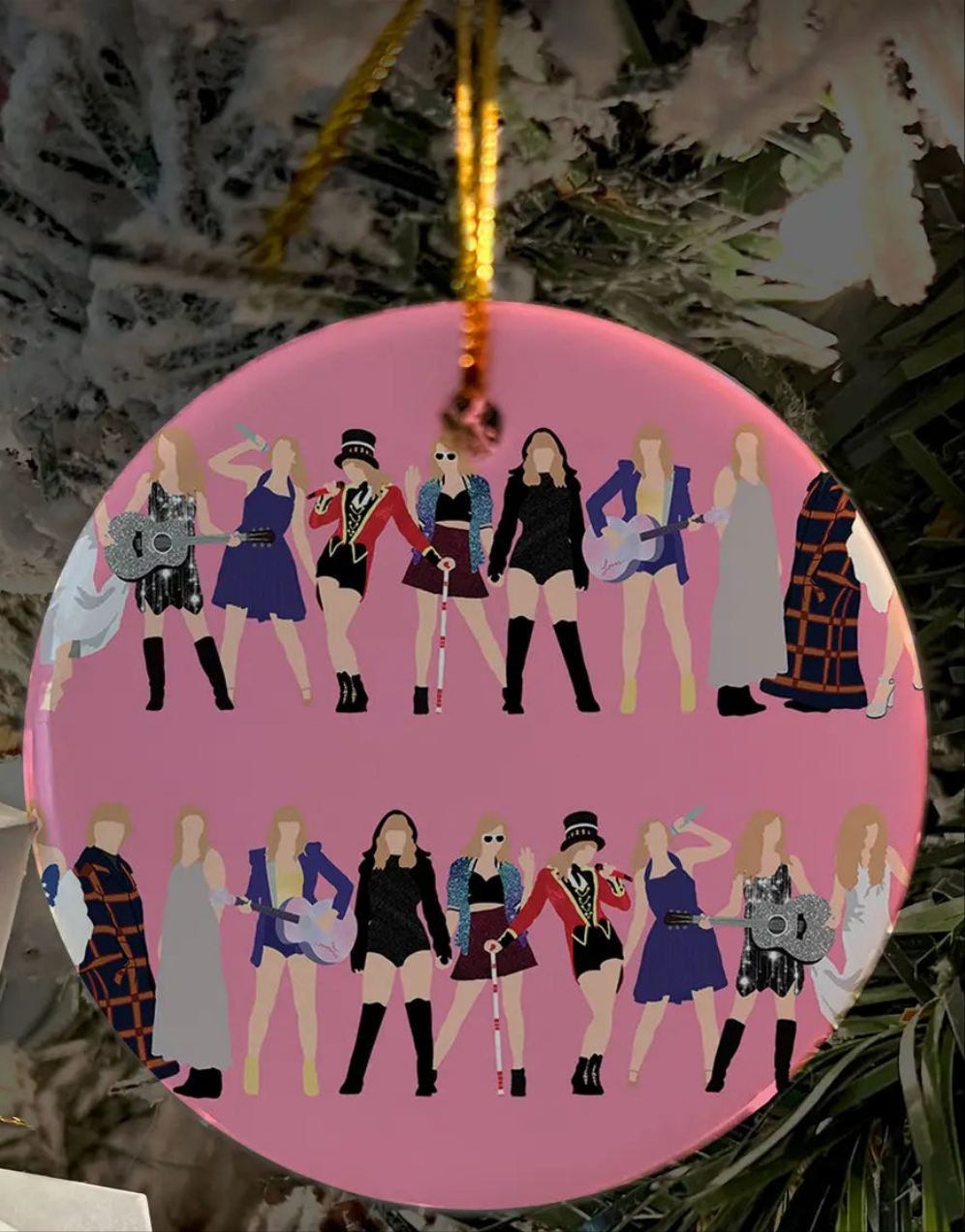 Taylor Outfits Christmas Ornament