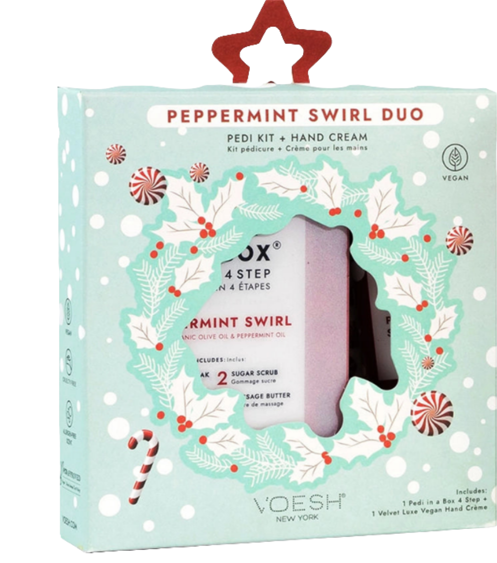 Pedi In a Box- Peppermint Swirl Duo