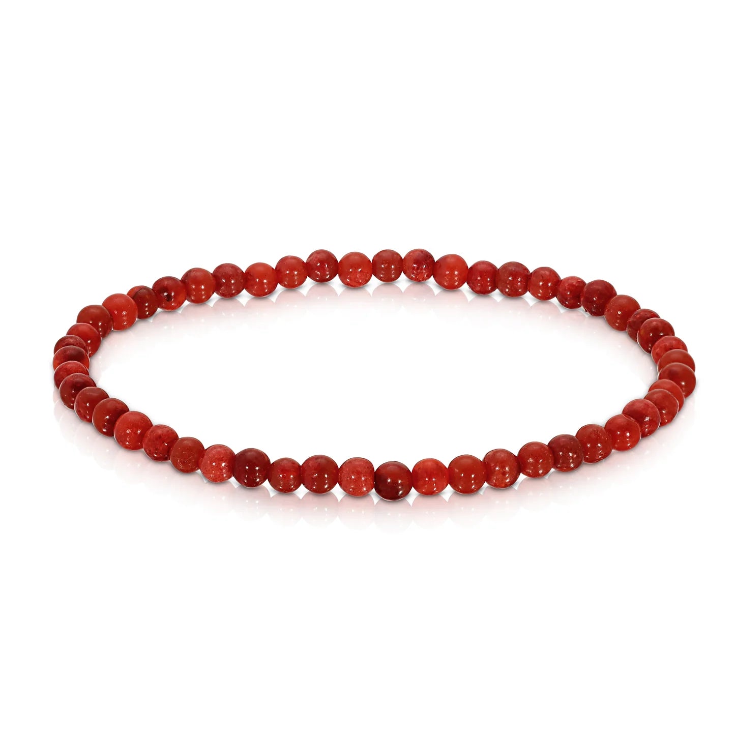 Mini Gemstone Bracelet- Red Bamboo Coral