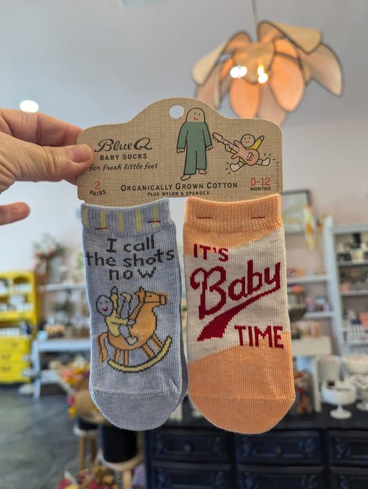 Blue Q Baby Socks- Call Shots/Baby Time