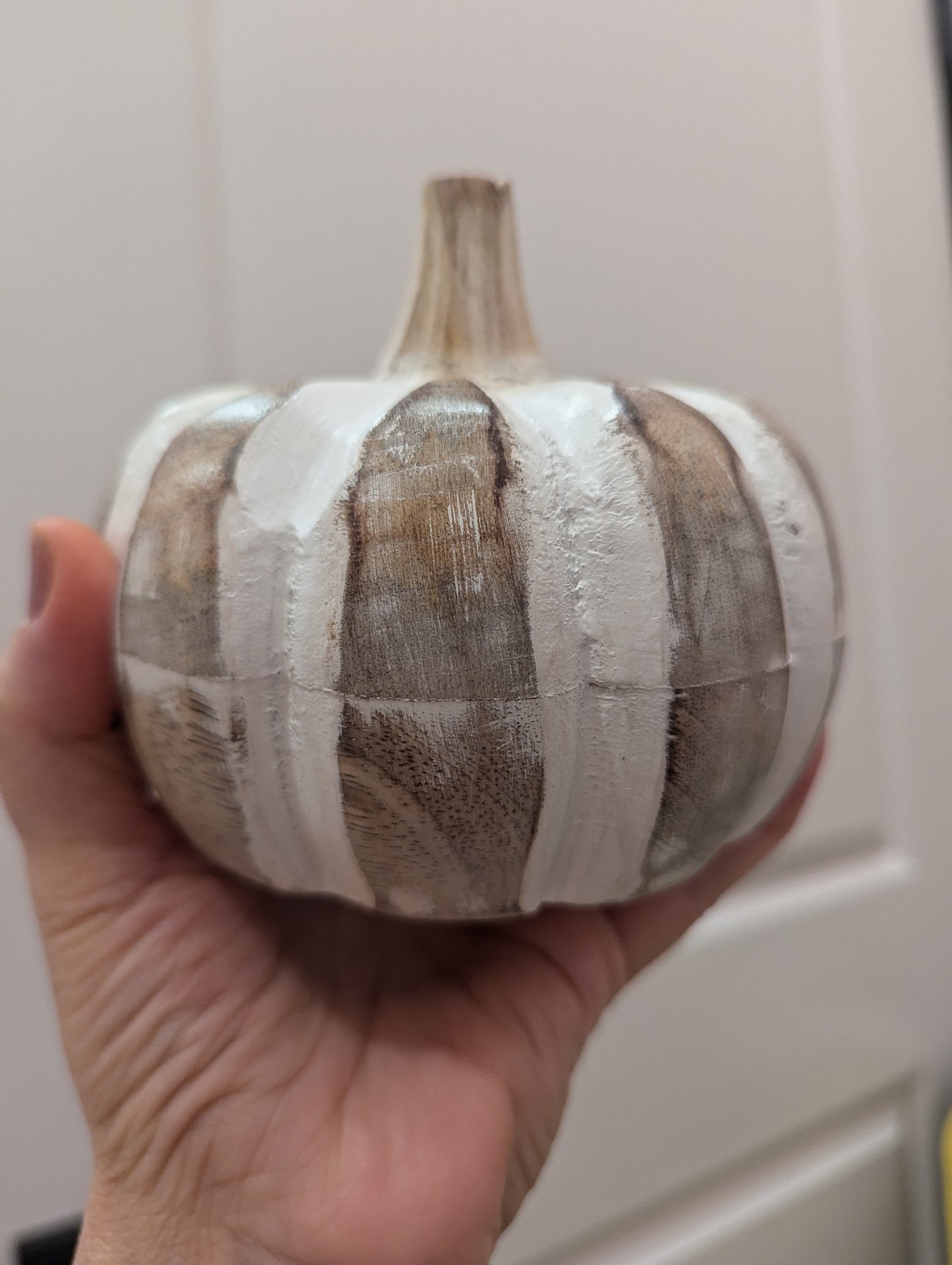 Baby Boo Wooden Pumpkin