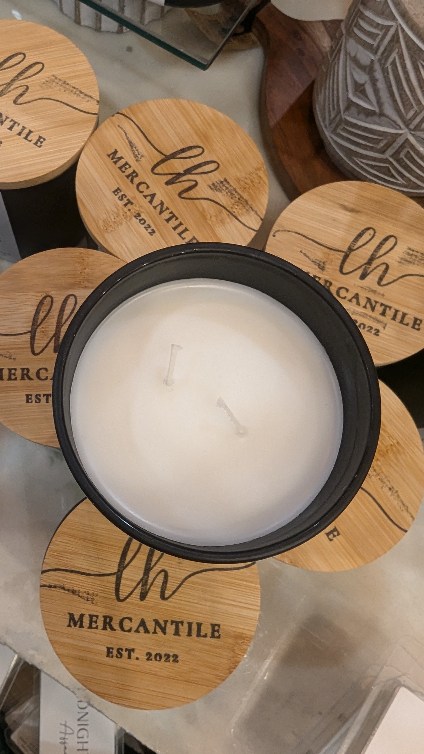 LH Mercantile Candle-Mahogany and Coconut