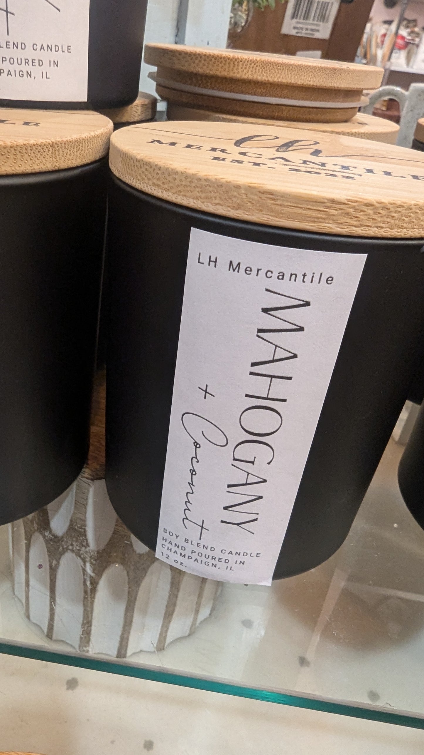 LH Mercantile Candle-Mahogany and Coconut