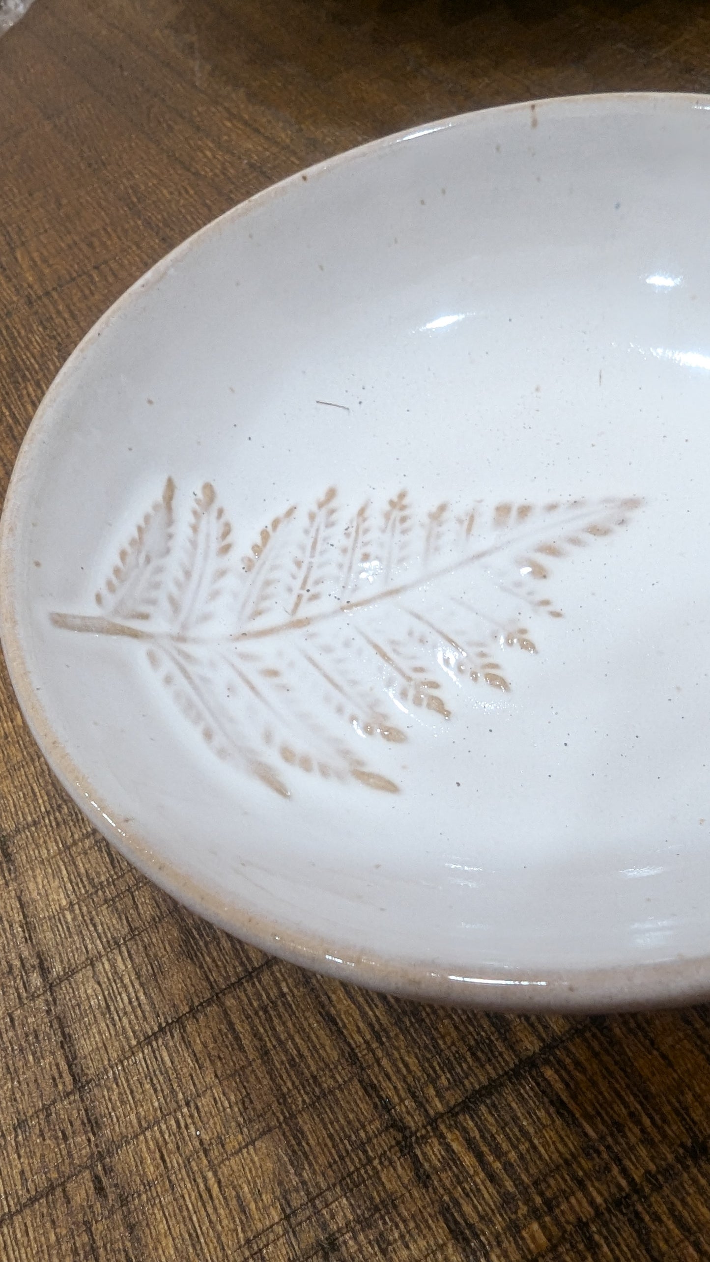 Fern Glazed Dish