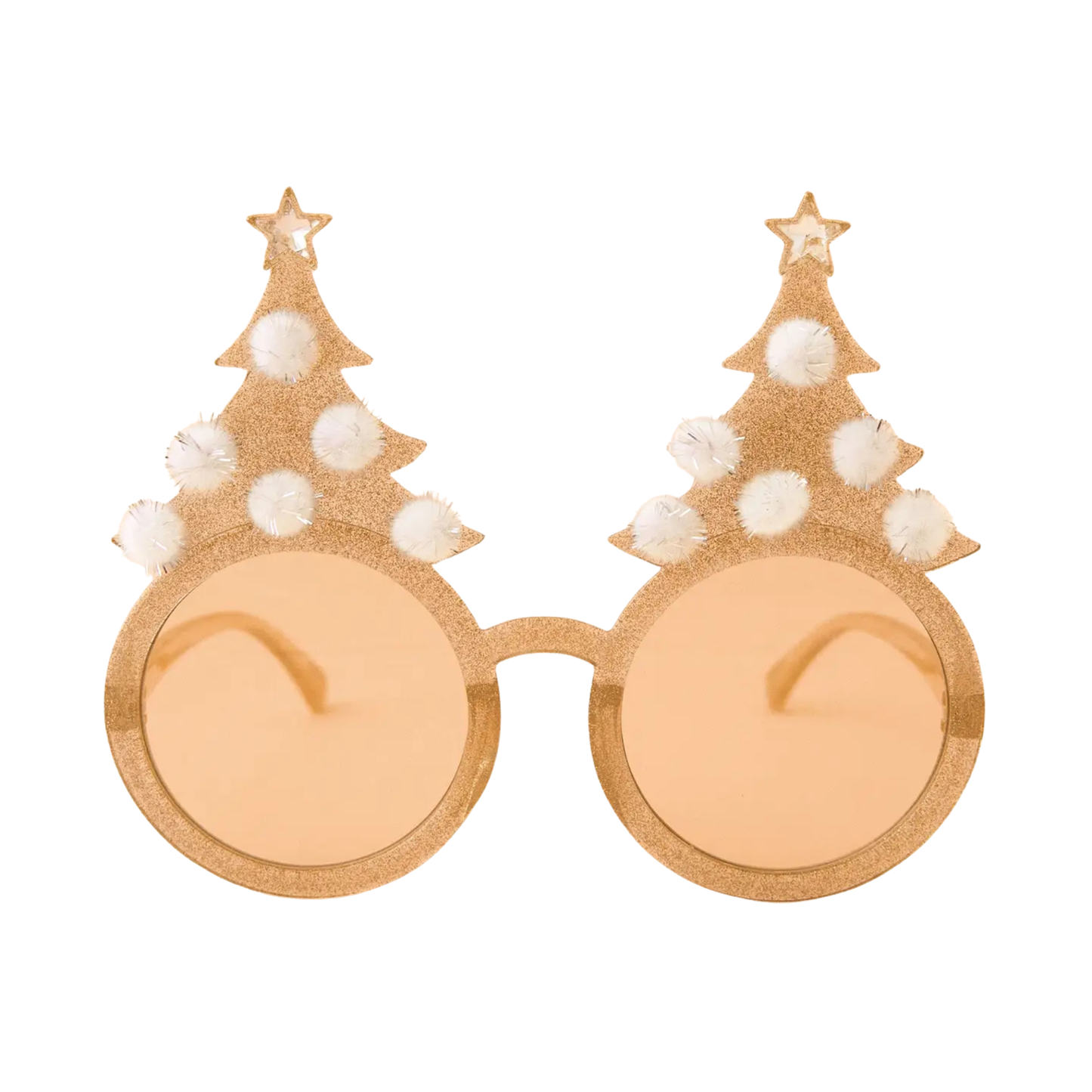 Gold Sparkle Christmas Tree Glasses