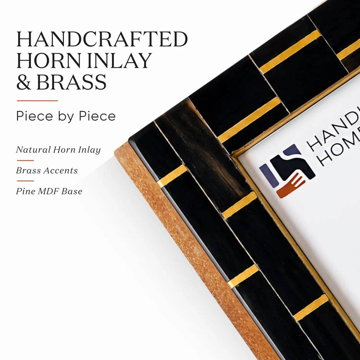 Picture Frames Classic Horn & Brass Inlay