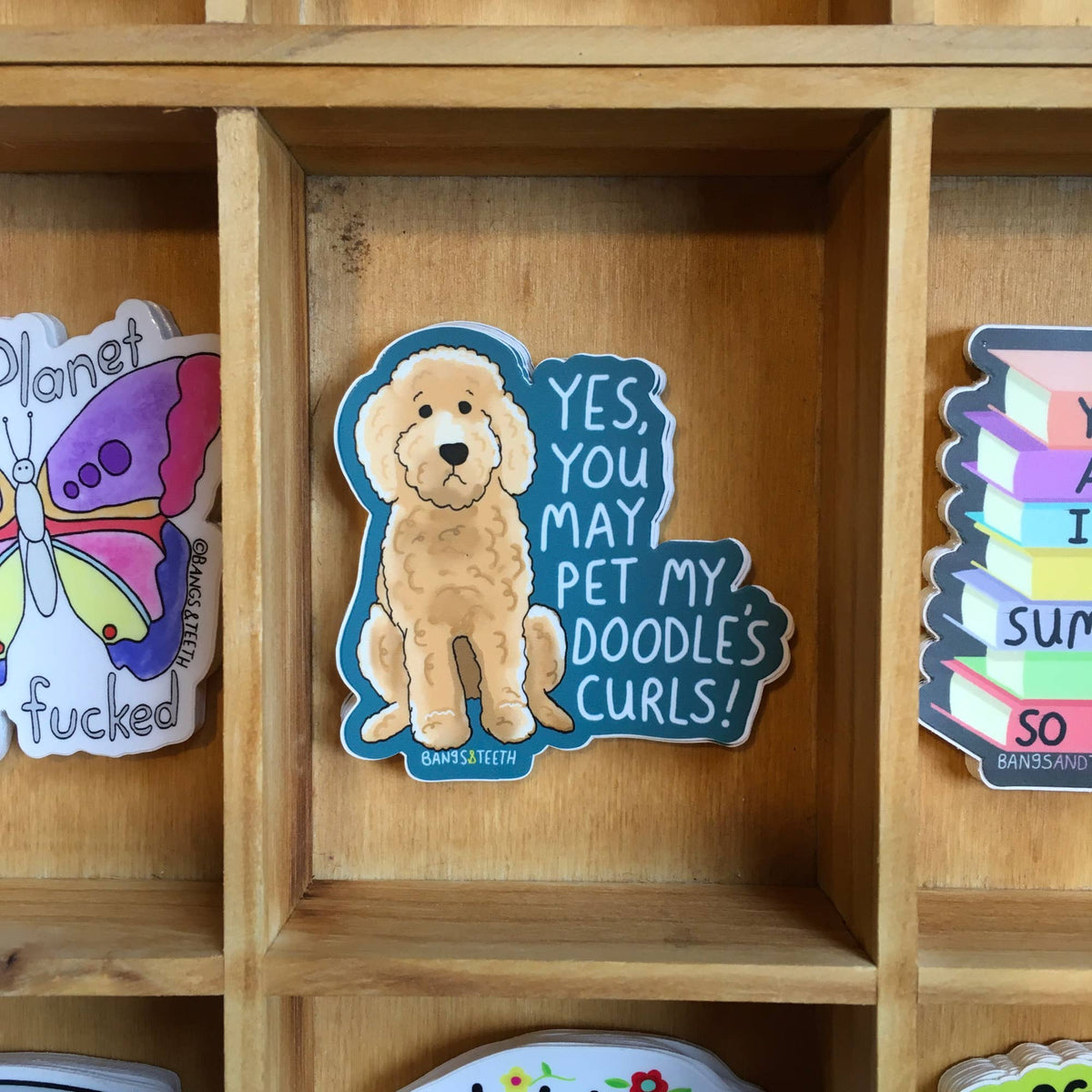 Pet My Doodle's Curls Sticker
