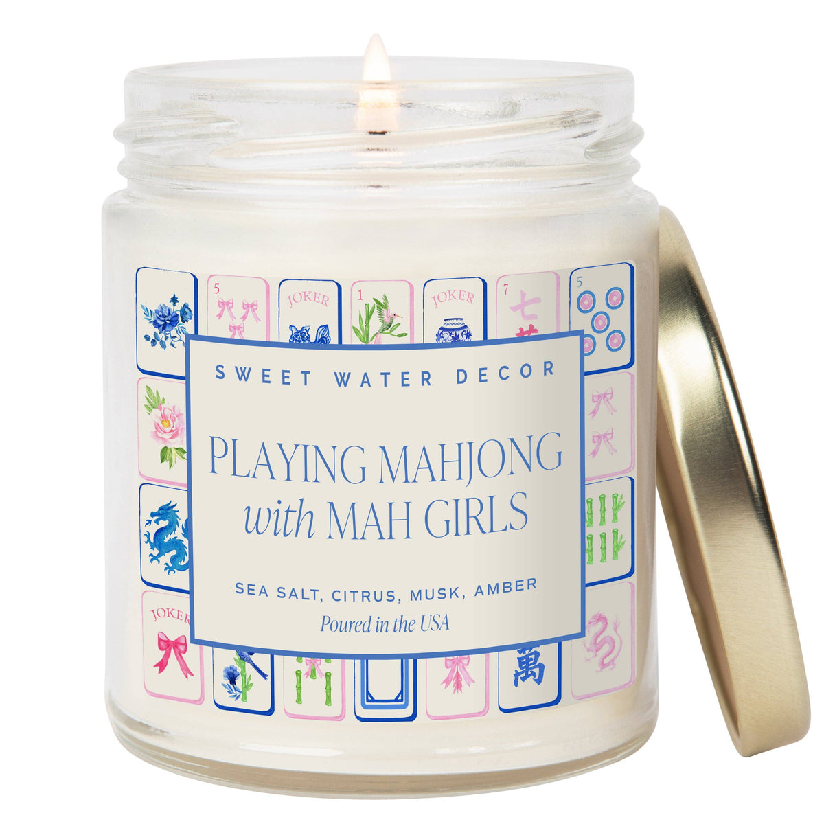 Playing Mahjong with Mah Girls 9 oz Soy Candle