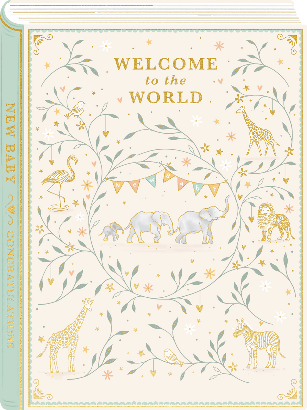 Welcome Baby Book Shaped Card