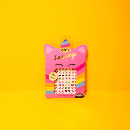 KIDS STICKY EARRINGS - UNICORN