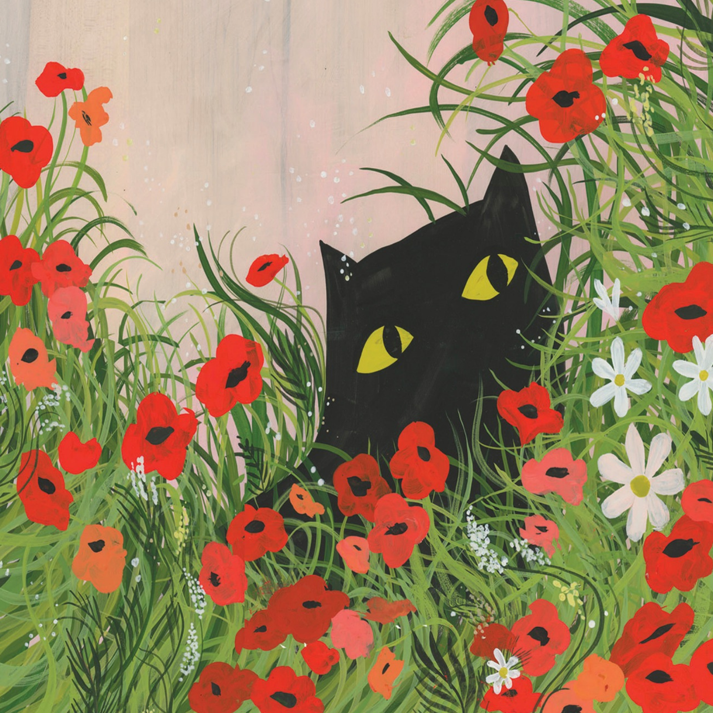 Thank You Flower Kitty Greeting Card