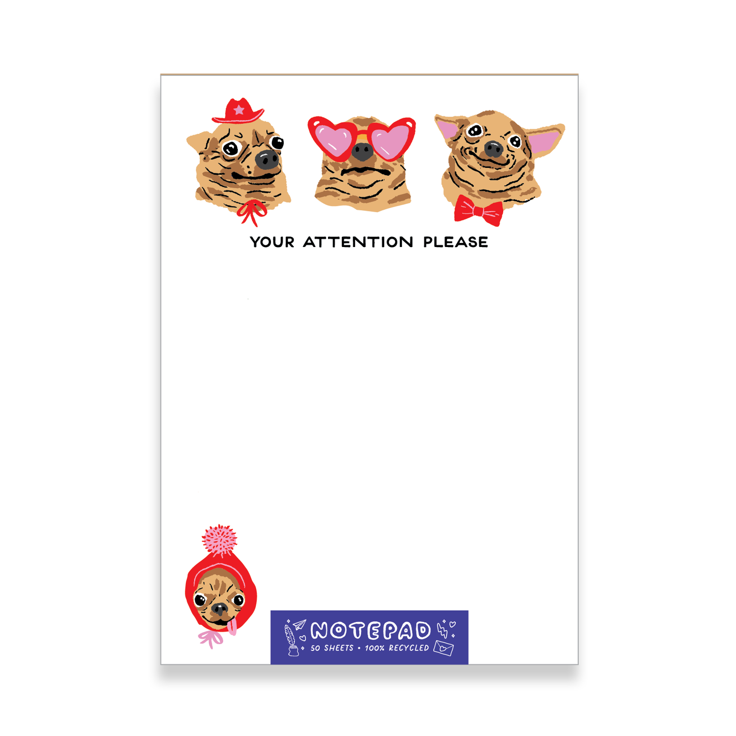 Your Attention Please Dogs Notepad