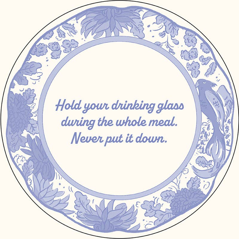 Decorative plate with floral patterns and a quote in the center.