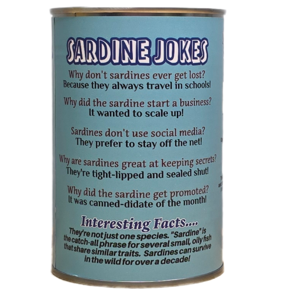 Can O' Sardines | Fish Stuffed Animal Plush w/Funny Jokes