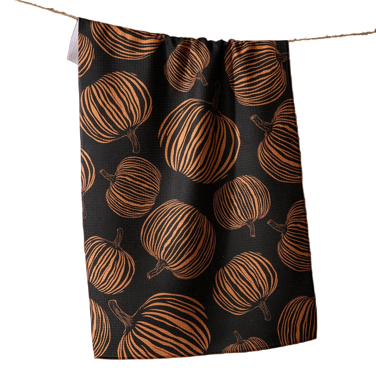 Geometry Teal Towel- Pumpkin Noir