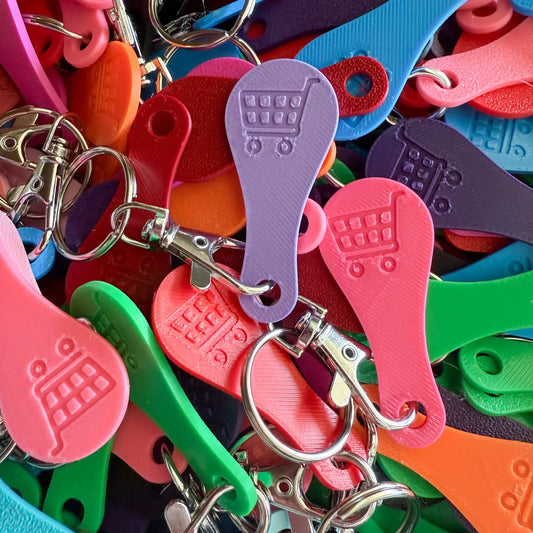 Shopping Cart Quarter Keychain