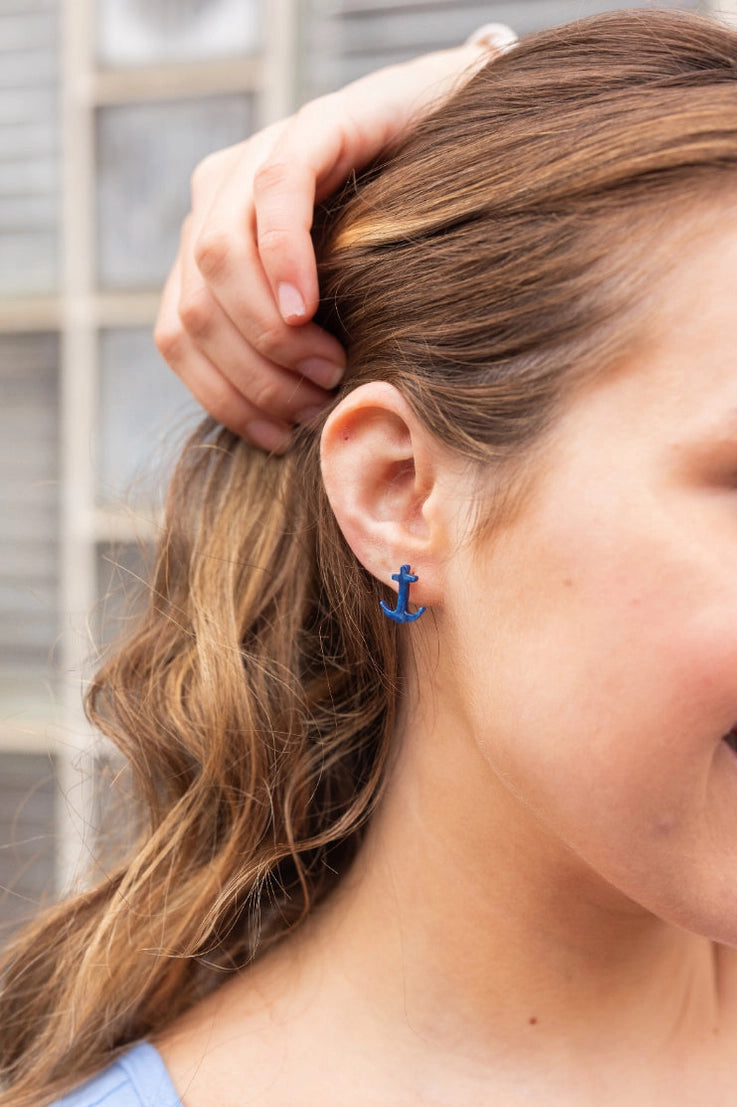 Anchor Stud Earrings