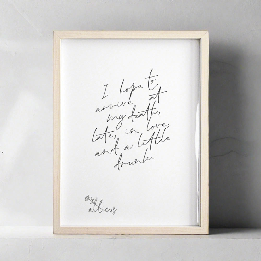 Atticus Art Print-Late in Love