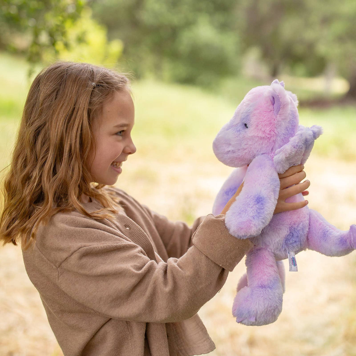 World Softest Plush Lushee 16 inch - Dottie Tie Dye Dragon