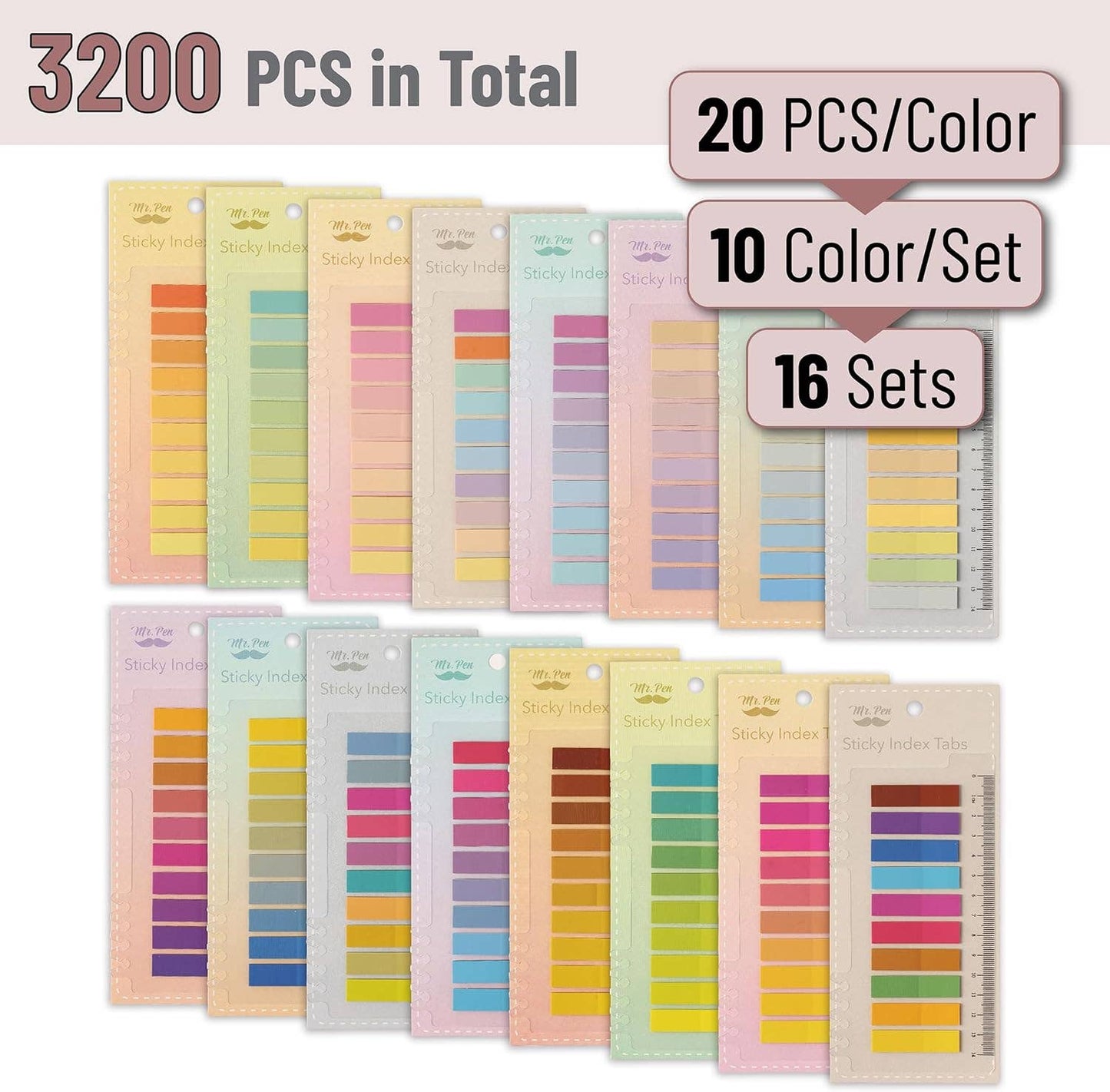 Sticky Tabs 3200 Count Transparent