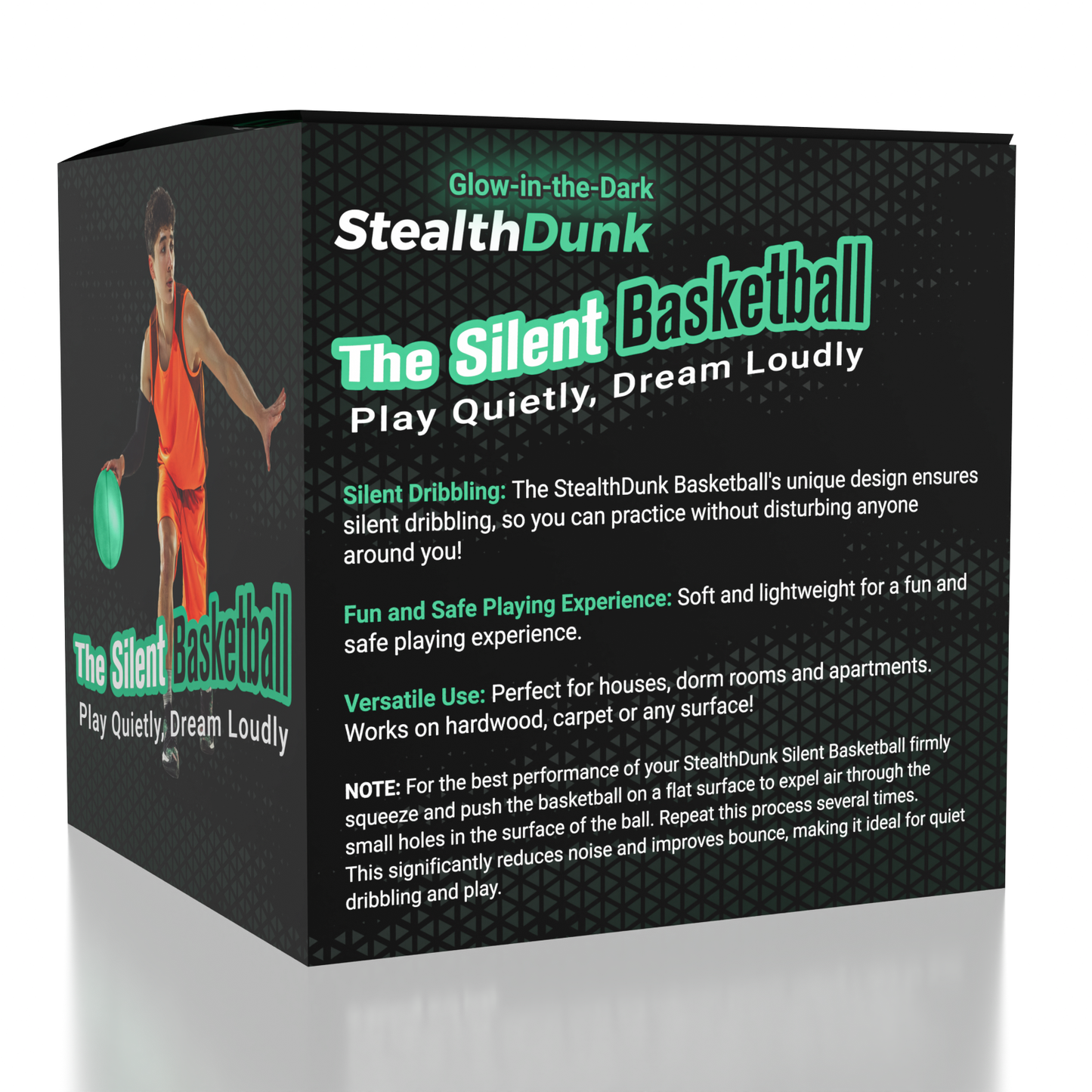StealthDunk Glow-in-the-Dark Silent Basketball-Kids' Size