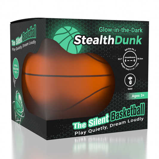 StealthDunk Glow-in-the-Dark Silent Basketball-Kids' Size
