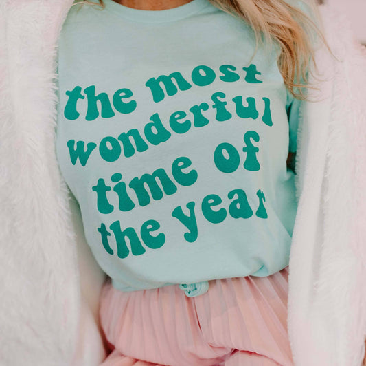 Christmas Graphic Tee Holiday Shirt Most Wonderful Time