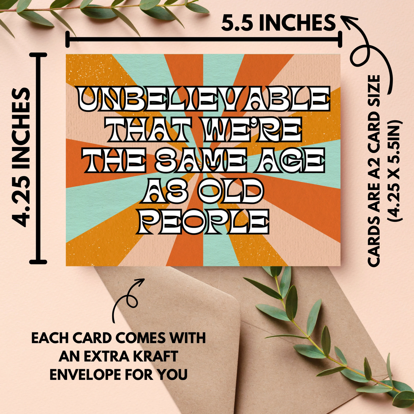 Snarky Old People Birthday Card for Friend