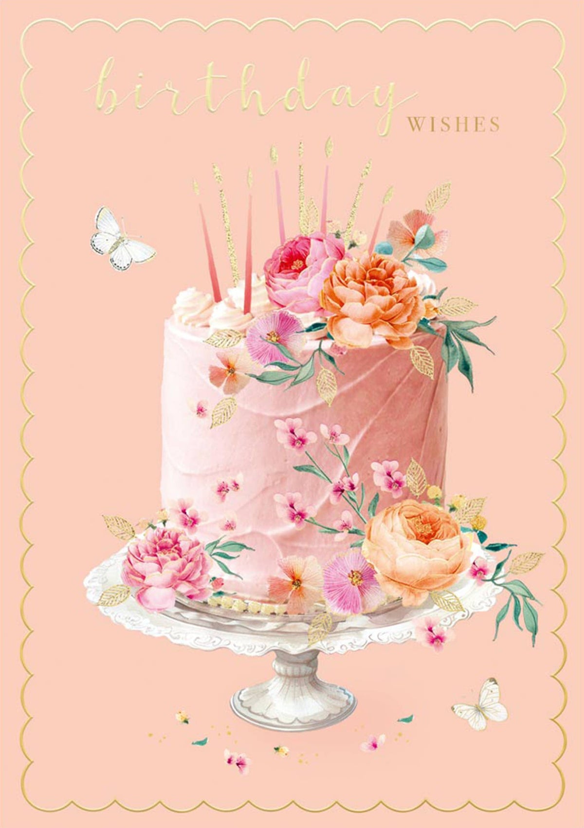 Pink Birthday Cake Birthday Card