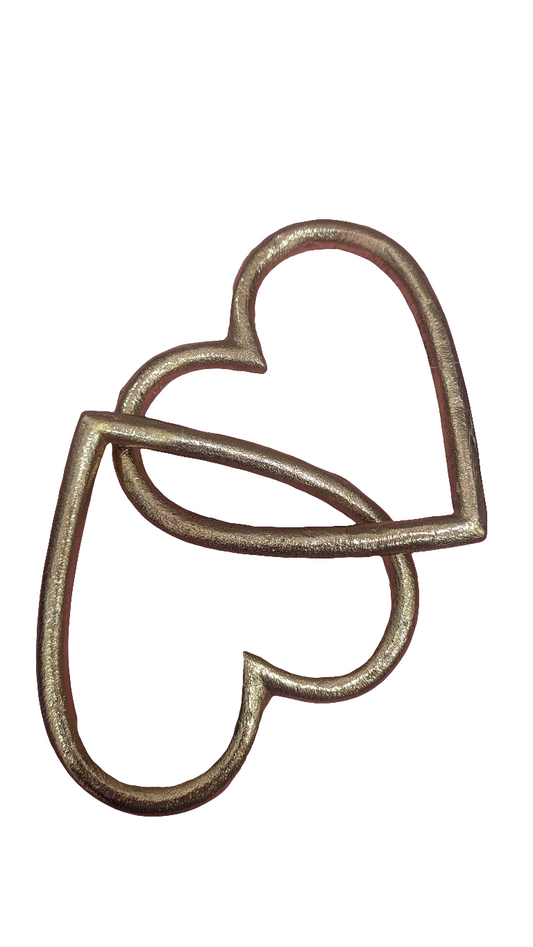 Interlocking Gold Hearts