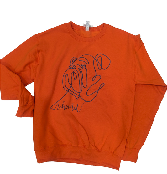 Bulldog Sweatshirt-Orange Doodle