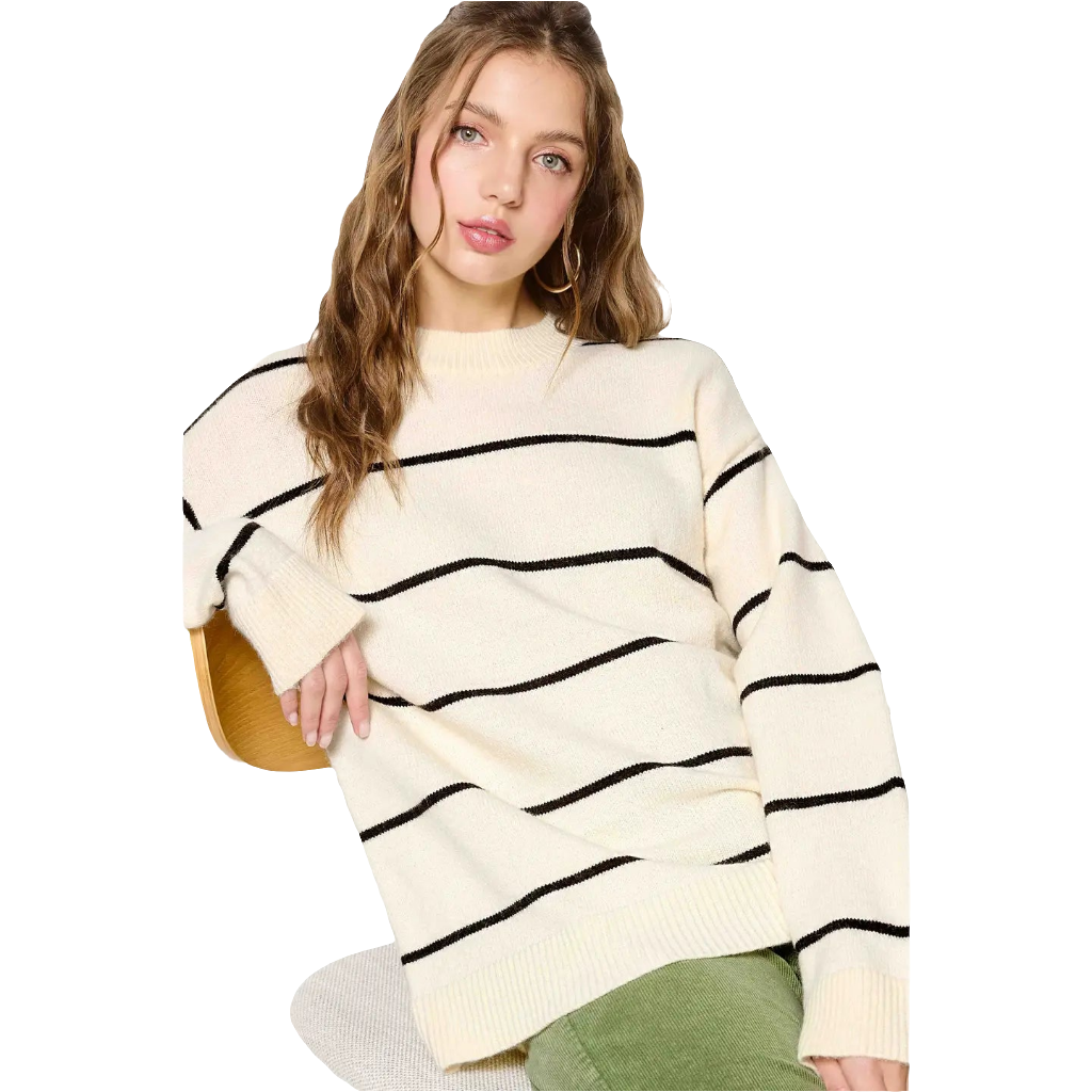 Classic Black Striped Sweater