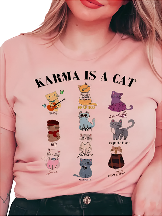 Karma is a Cat Graphic Tee