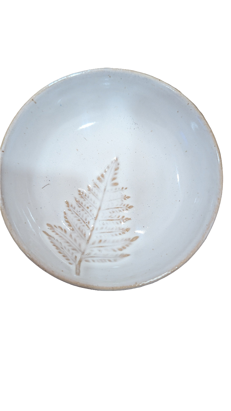 Fern Glazed Dish