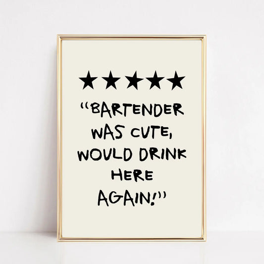 Bartender Was Cute Art Print-8x10