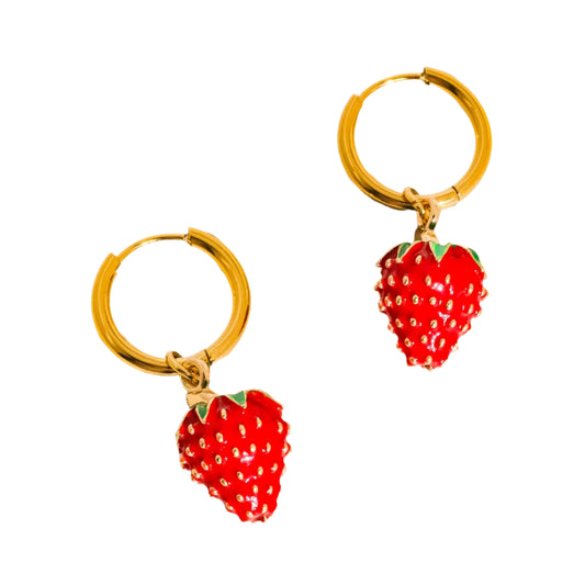 Berry Sweet 18K Gold Non Tarnish Earrings