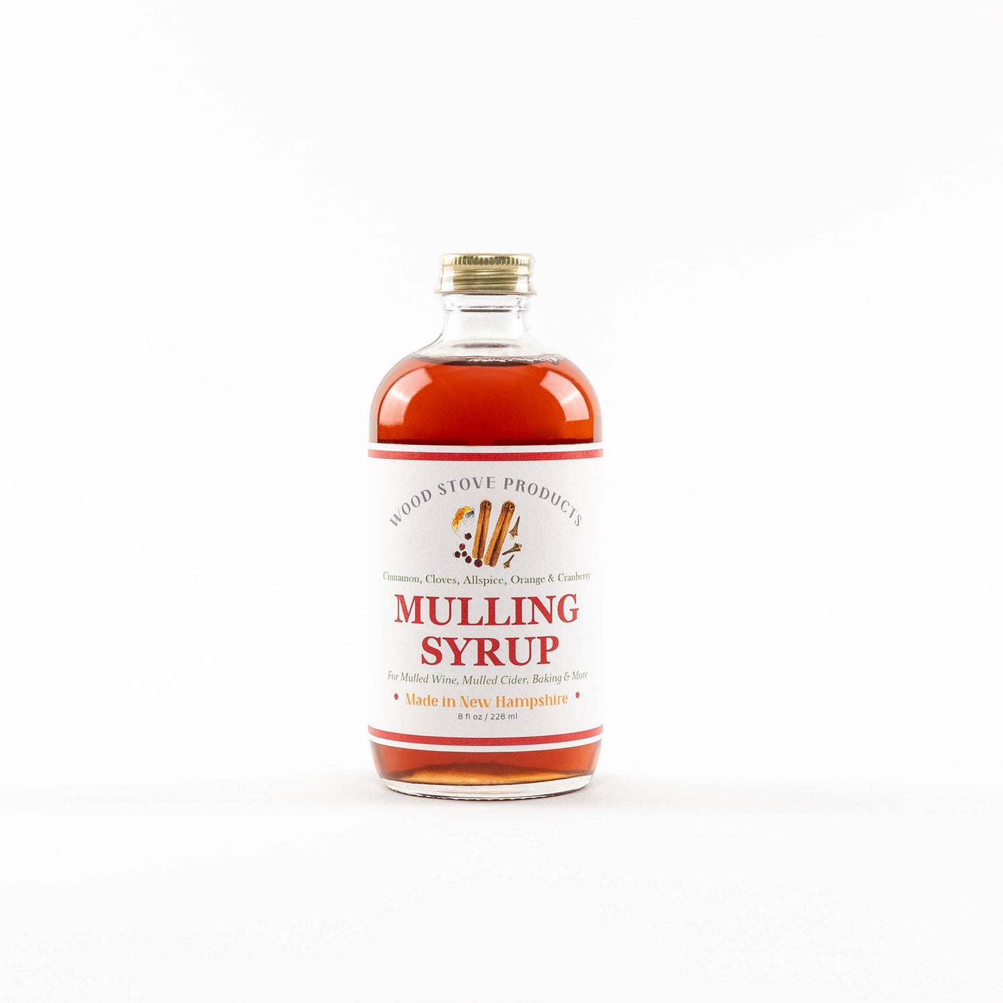 Mulling Syrup, 8 fl oz - for Mulled Wine, Cider, Baking, Coc