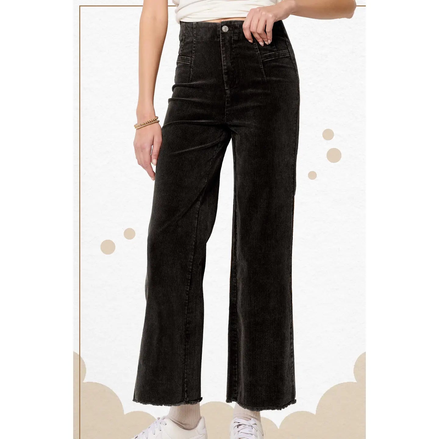 Mineral Washed High Rise Corduroy Pants