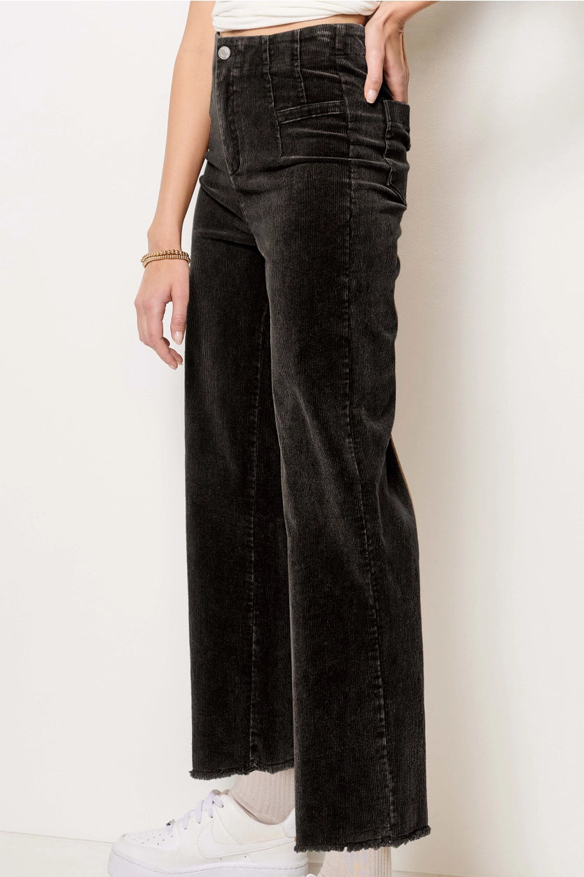 Mineral Washed High Rise Corduroy Pants