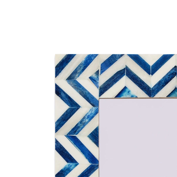 Blue Chevron 4x4 Photo Frame