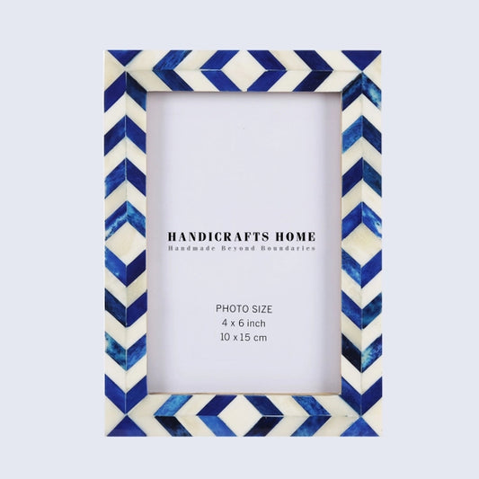 Blue Chevron 4x6 Photo Frame