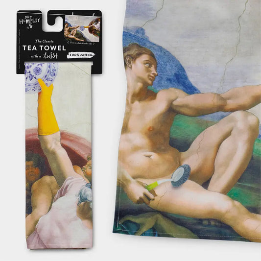 Dry Humor Tea Towel- The Creation of Bubbles
