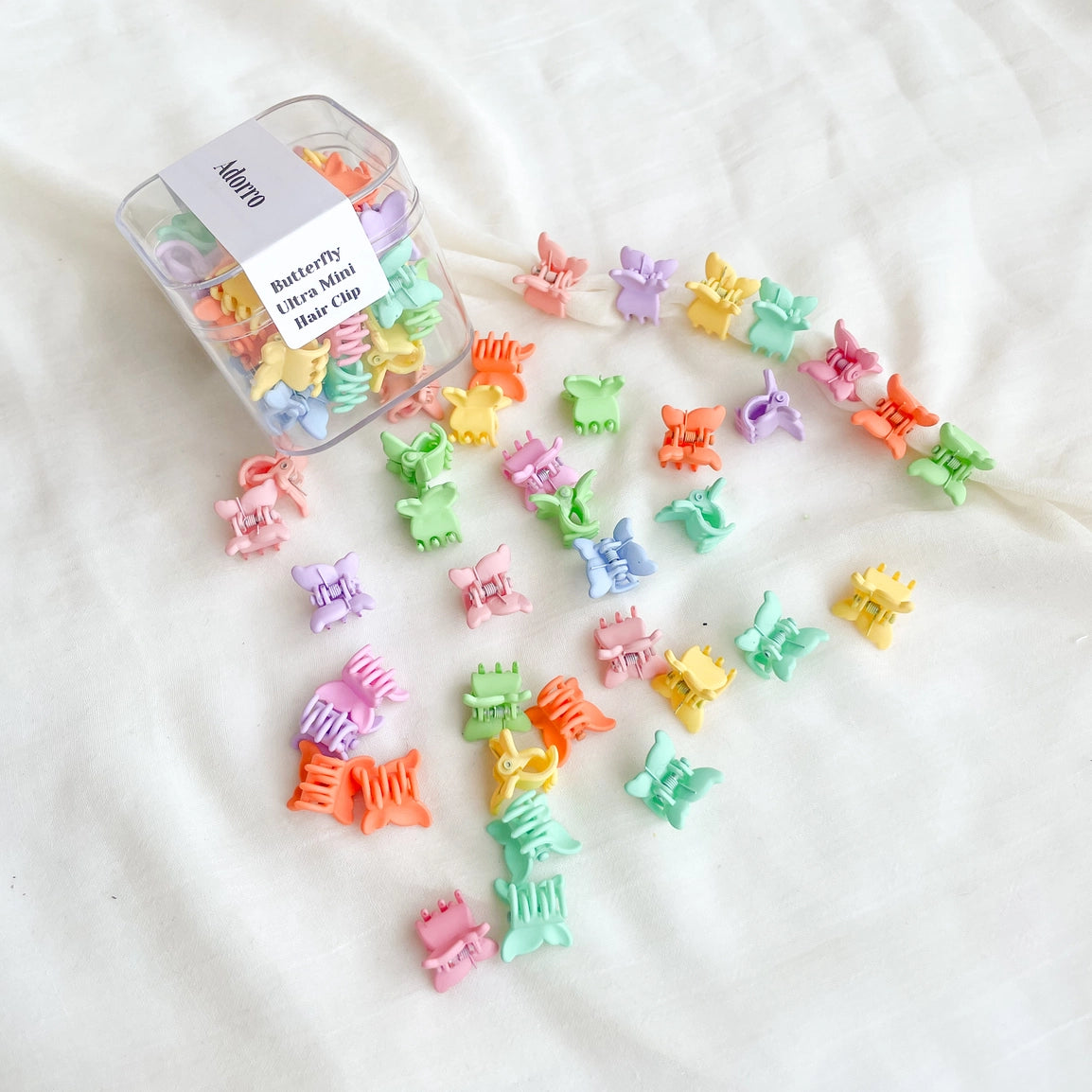 Butterfly Ultra Mini Box of 40 | Tiny Matte Claw Clip Set Assorted