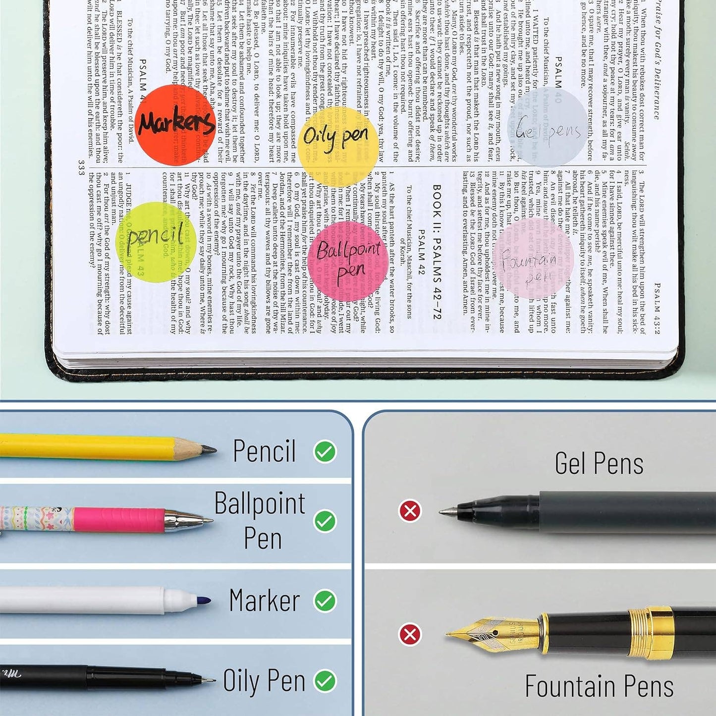 Transparent Round Sticky Notes- 560 Pcs