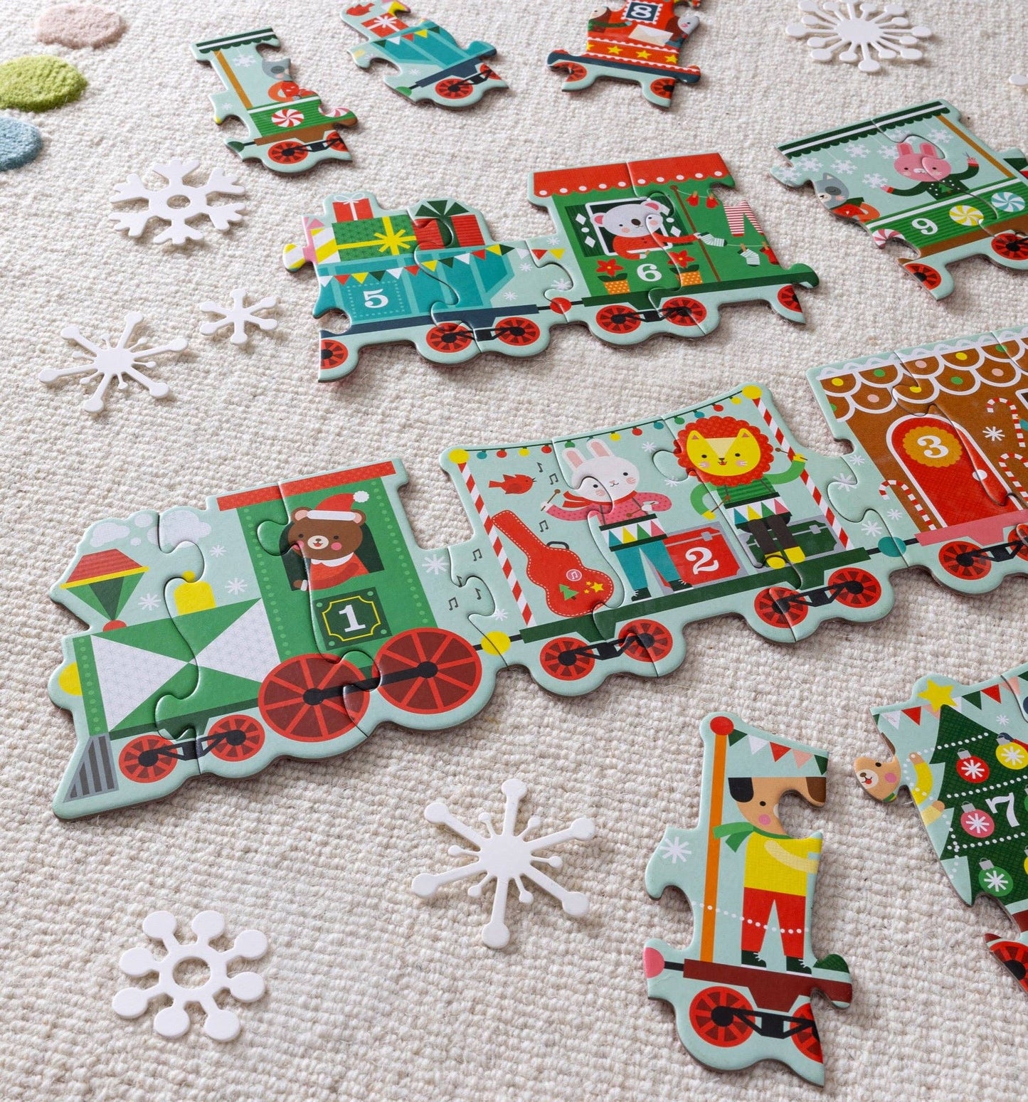 Christmas Train Shaped Floor Puzzle