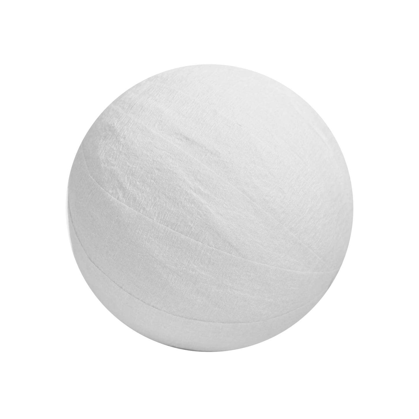 White spherical object on a white background