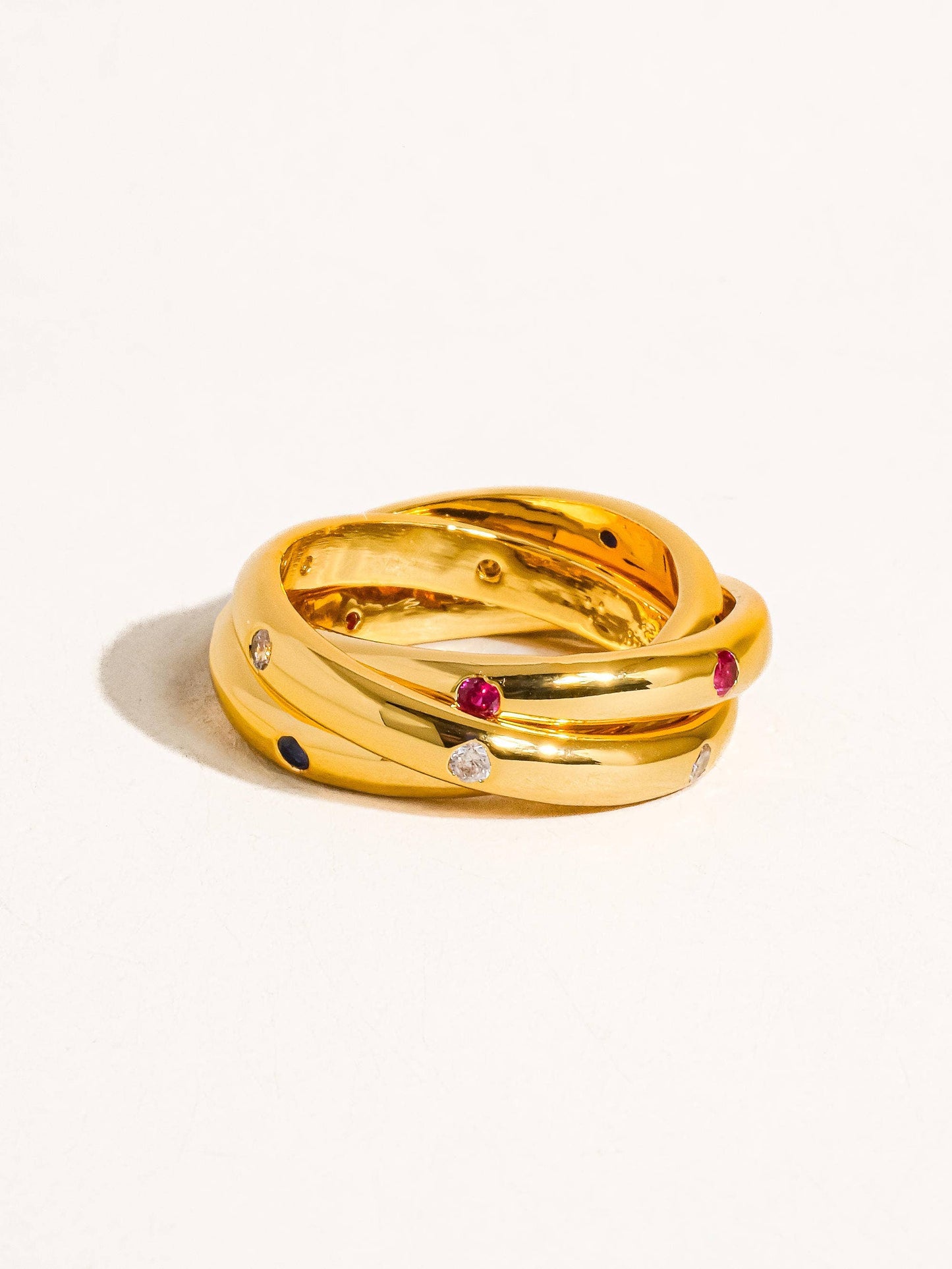 Elvire 18K Gold Multi Stone Wrap Ring