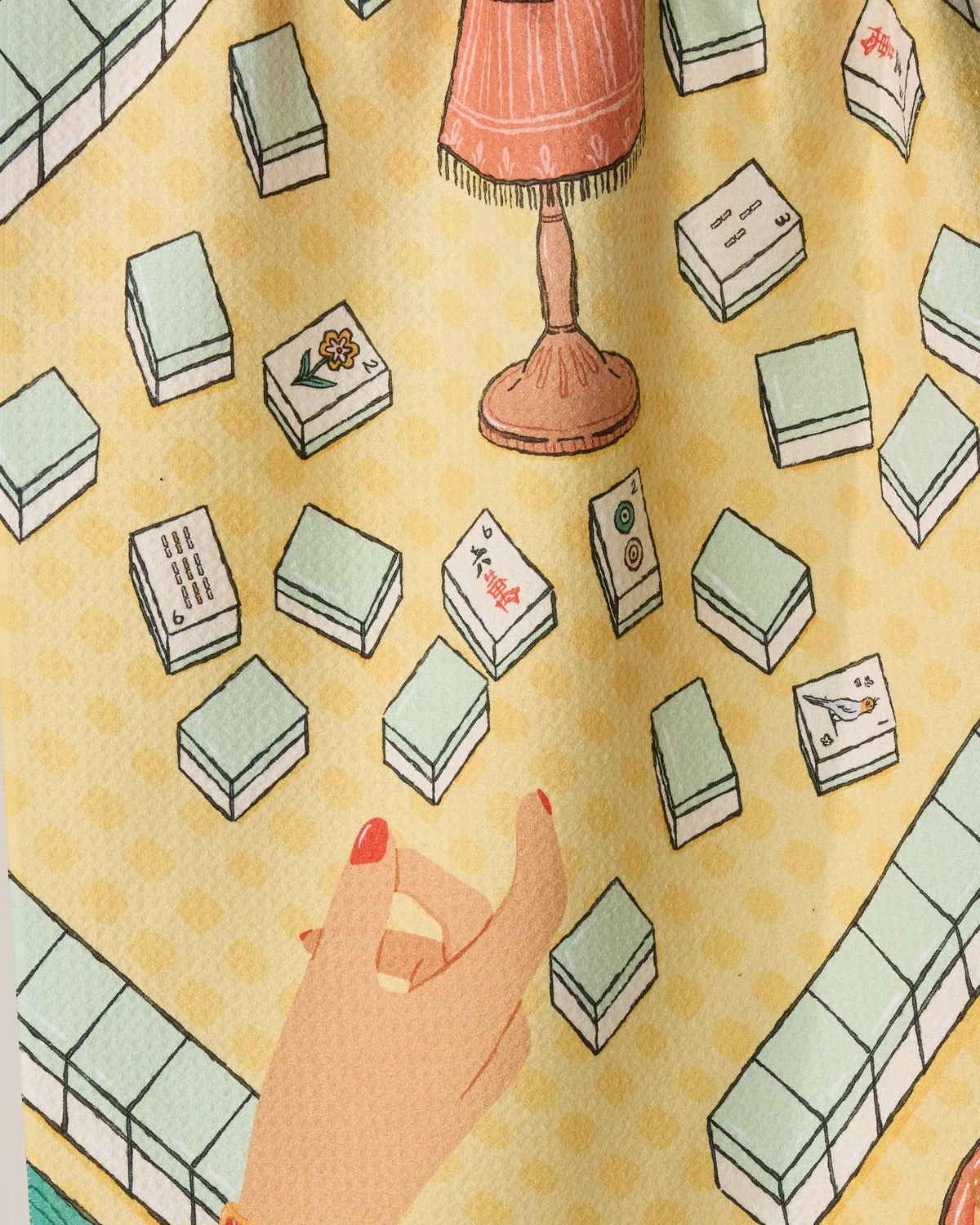 Geometry Tea Towel- Lucky Hand Mahjong